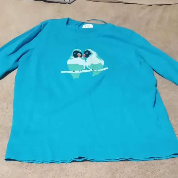 Lot of Three Sweaters with Dog, bird, and Soldiers designs. - Picture 3 of 6